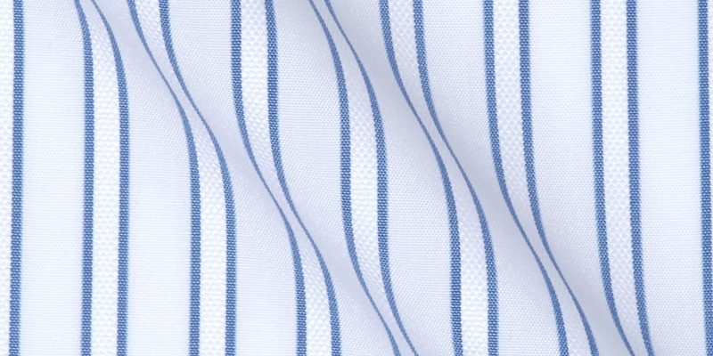 Pinpoint Righe Azzurre puro cotone