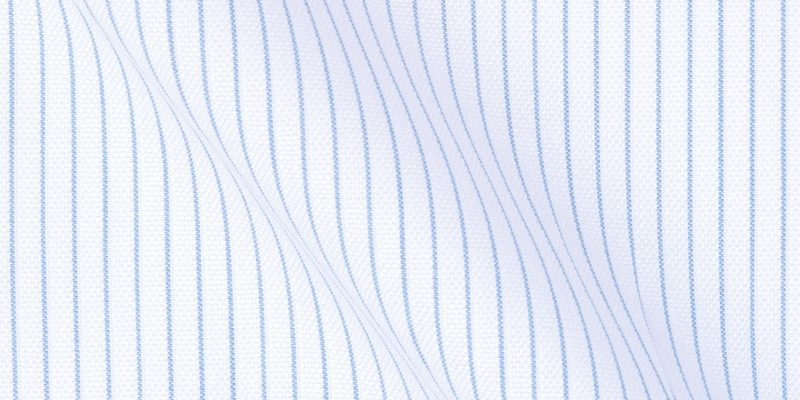 Pinpoint Righe Azzurre puro cotone