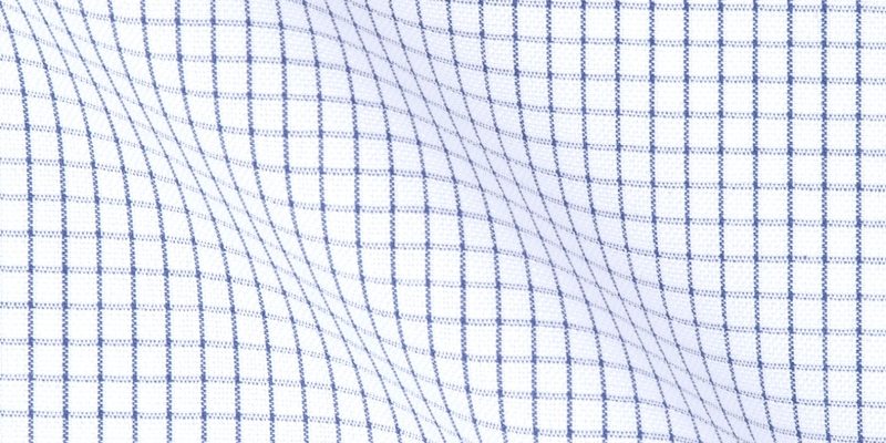 Pinpoint Quadretti Blu puro cotone